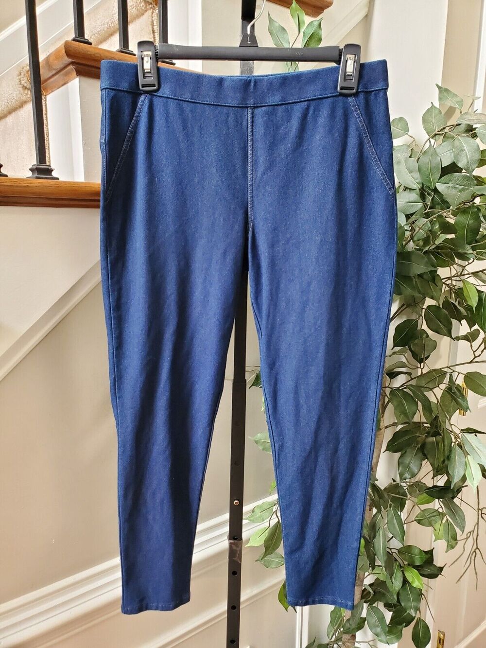 Nordstrom Womens Blue Denim Cotton Comfort Waist Leggings Jeans Pant Size Medium